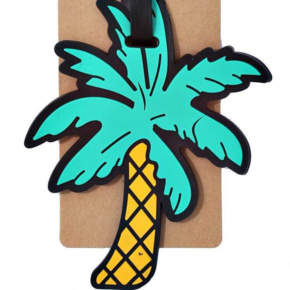 Palm tree luggage Tag